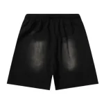 Hellstar Bermudas Bermuda Deportiva Negra con Llamas (1)
