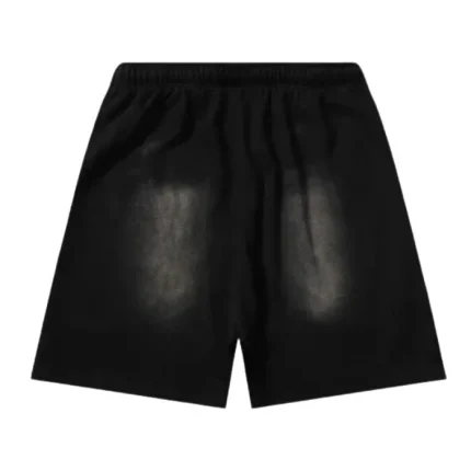 Hellstar Bermudas Bermuda Deportiva Negra con Llamas (1)