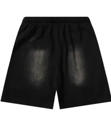 Hellstar Bermudas Bermuda Deportiva Negra con Llamas (1)