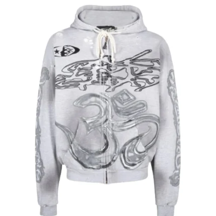 Hellstar Hoodie Sudadera Con Cremallera Y Diseño Gráfico Creativo de Om