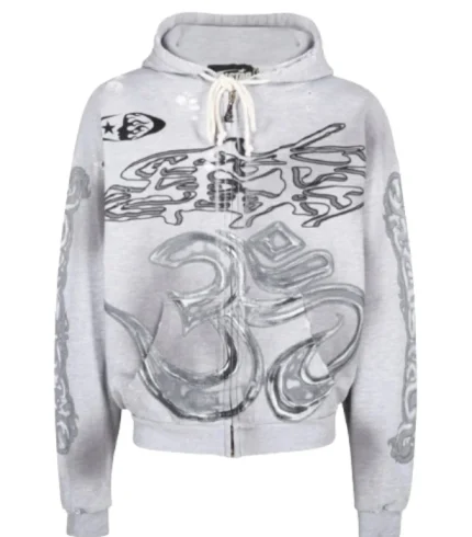 Hellstar Hoodie Sudadera Con Cremallera Y Diseño Gráfico Creativo de Om