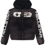 Hellstar Hoodie Sudadera Negra Y Cremallera (1)