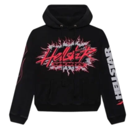 Hellstar Hoodie Sudadera Y Logotipo Deportivo (Negro Rojo)
