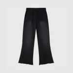 Hellstar Pantalones de Chándal Pantalones de Chándal Flame Flare Negros (1)