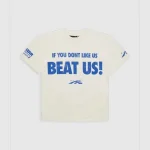 Hellstar Playera Playera Beat Us! Blanca Azul