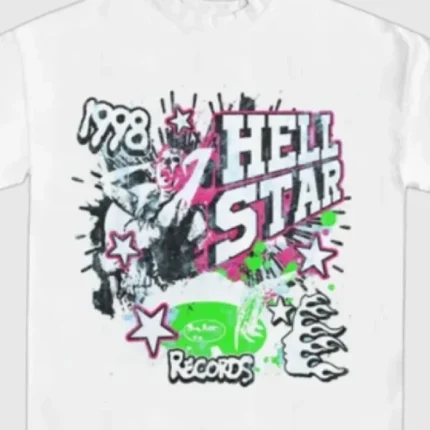 Hellstar Playera Playera Blanca 1998 Records (1)