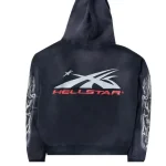 Hellstar Sudadera Sudadera Negra Con Diseño de Calavera Con Aerógrafo (1)
