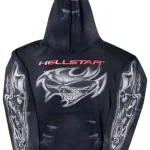 Hellstar Sudadera Sudadera Negra Con Diseño de Calavera Con Aerógrafo
